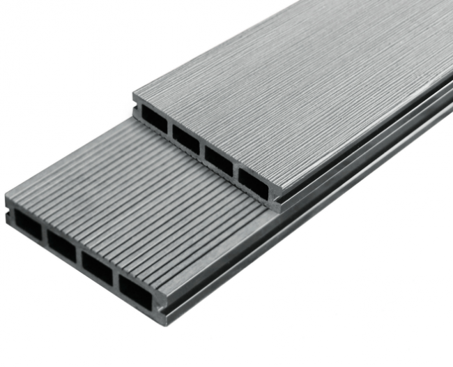 Доска террасная из ДПК Outdoor вельвет/браш Серый микс